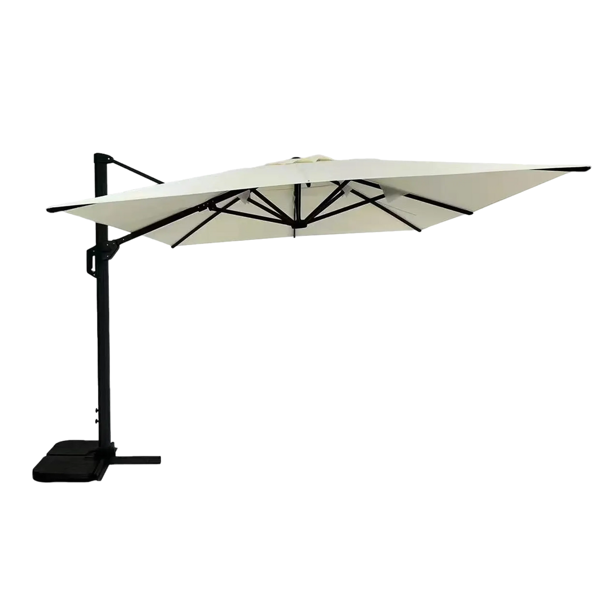 OMBRELLONE STEPHENSON NERO P/L 3 X 3 TELO BEIGE