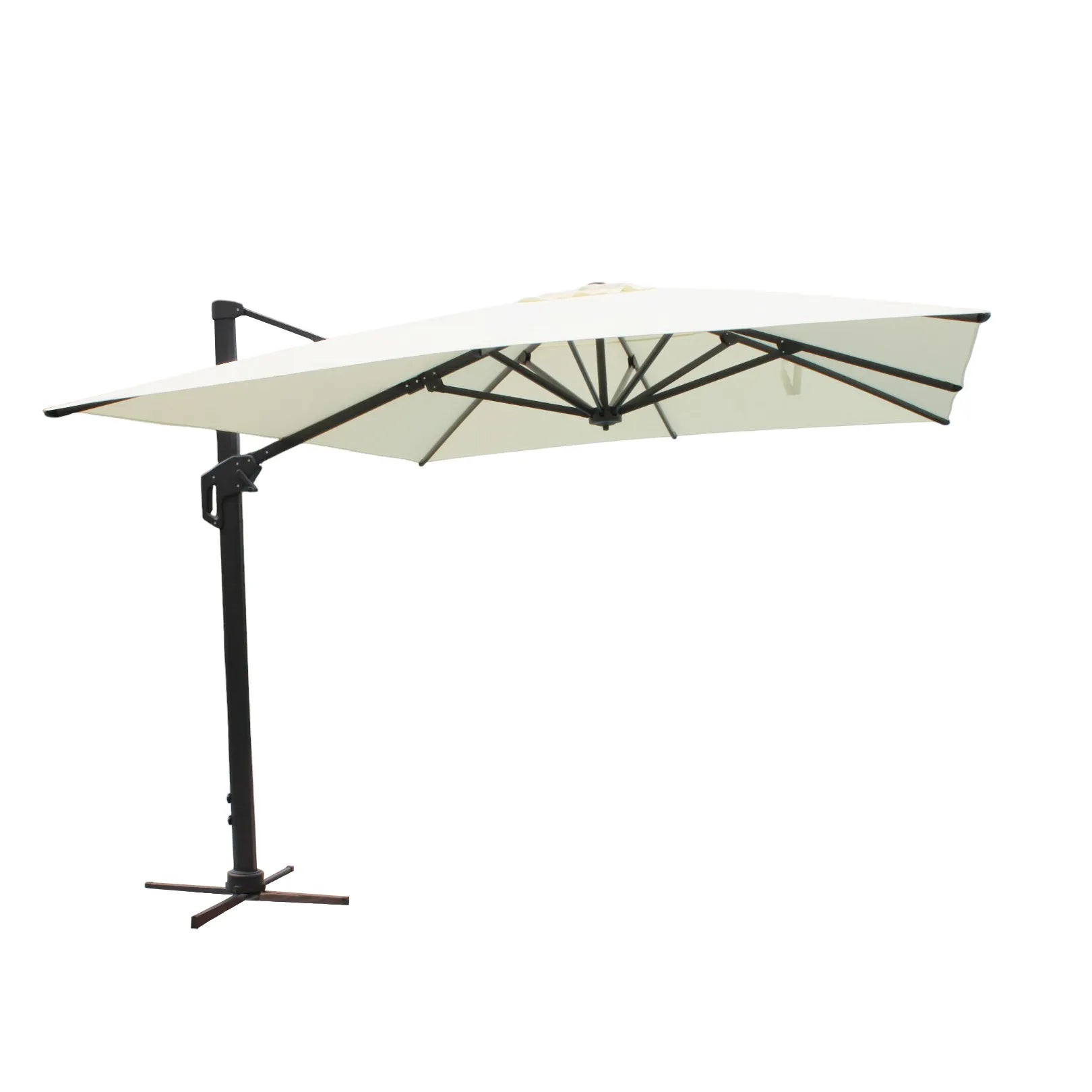 OMBRELLONE STEPHENSON NERO P/L 3 X 3 TELO BEIGE