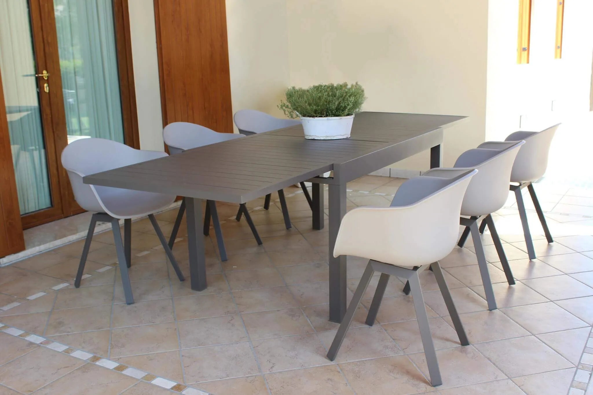 TAVOLO HAWAII 135/270 X 90 TAUPE