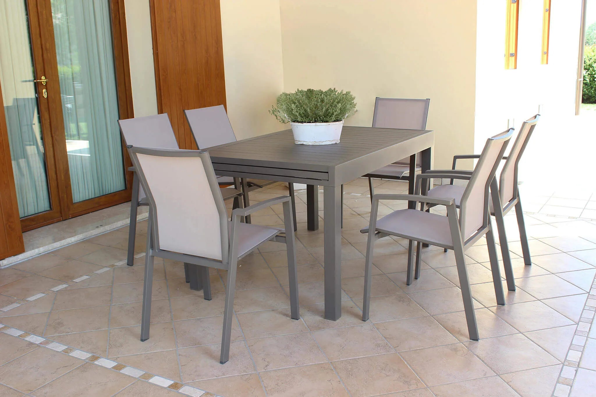 TAVOLO HAWAII 135/270 X 90 TAUPE