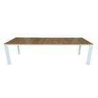 TAVOLO SACRAMENTO 215/280 X 100 BIANCO / EFFETTO LEGNO