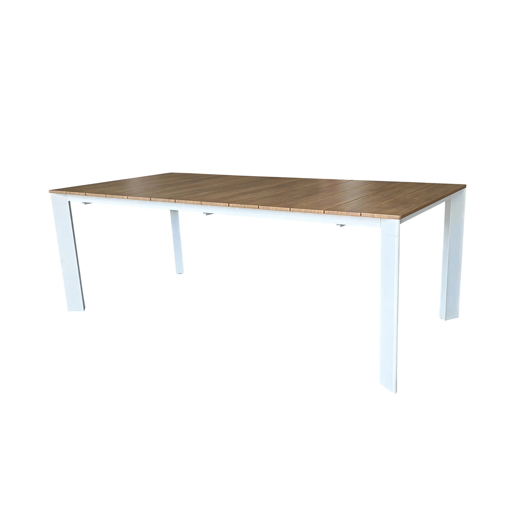 TAVOLO SACRAMENTO 215/280 X 100 BIANCO / EFFETTO LEGNO