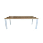 TAVOLO SACRAMENTO 215/280 X 100 BIANCO / EFFETTO LEGNO